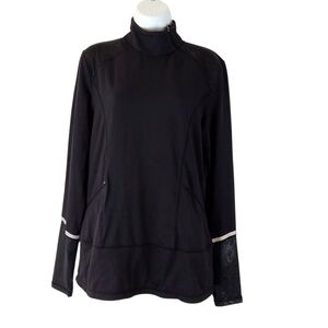 Cynthia Rowley Active Sweatshirt Size L Glitter Sleeve Reflective Trim